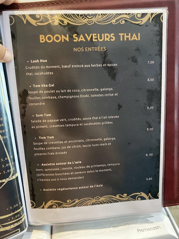 Boon Saveurs Thai - Menu Image 3
